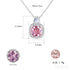 Cushion Cut Sterling Silver Pink Morganite Bridal Jewelry